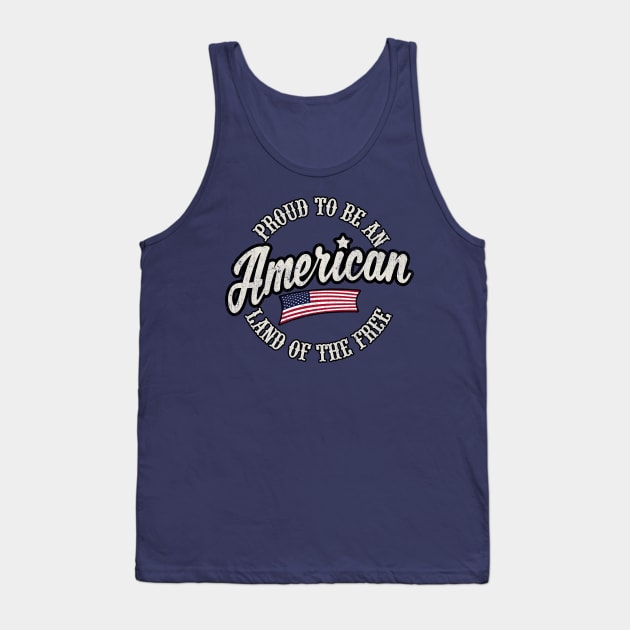Proud To Be An American Flag Vintage Tank Top by Designkix